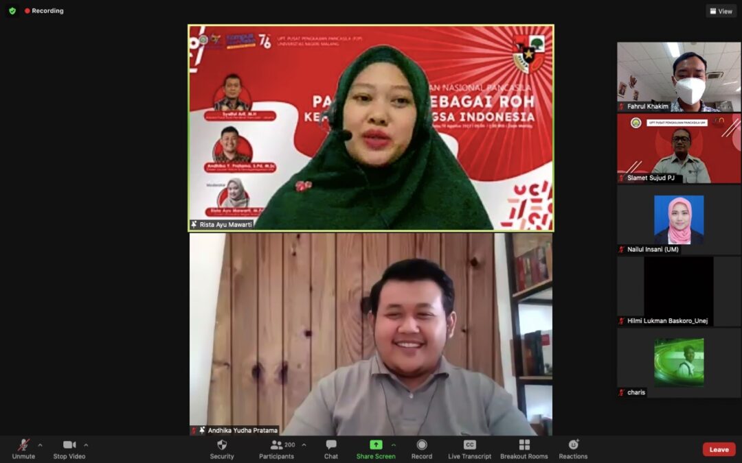 Sarasehan Nasional Pancasila Vol. 4 No. 5 (2021) – Pancasila sebagai Roh Kemerdekaan Bangsa Indonesia